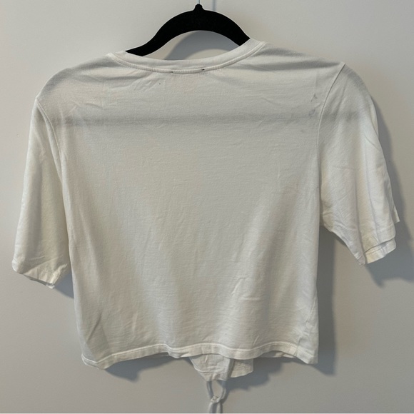 Zara white corset cropped tshirt - Picture 3 of 6
